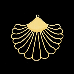 Золотой 201 подвески из нержавеющей стали, лазерная резка, лист, золотые, 38x40x1 мм, отверстие : 1.6 мм