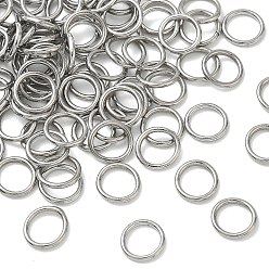 Нержавеющая Сталь Цвет 304 нержавеющей стали связывающий кольца, неправильное круглое кольцо, не тускнеет, цвет нержавеющей стали, 8x1 мм, внутренний диаметр: 5.6 мм