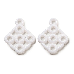 Rhombus Непрозрачные акриловые подвески, Ромб с кольцом, ромб, 27.5x23x3 мм, отверстие : 3 мм, Около 704 шт / 500 г