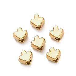 Настоящее золото 18K 304 из нержавеющей стали бусы, стрелка, ионное покрытие (ip), реальный 18 k позолоченный, 4x4x3 мм, отверстие : 1.2 мм