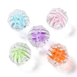 Другие Переливающаяся прозрачная акриловая бусина в бисере с УФ-покрытием, круглые, мяч, 15 мм, отверстие : 3 мм, 259 шт / 500 г