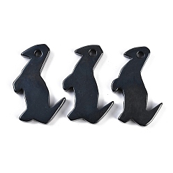 Немагнитные Гематит Синтетических немагнитных подвески гематита, динозавр прелести, 50x40x6.5 мм, отверстие : 4 мм