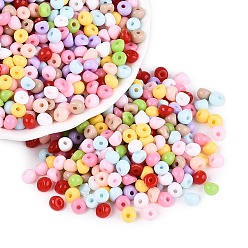 (52) Непрозрачная лаванда Непрозрачные акриловые бусины, слеза, Топ пробуренной, разноцветные, 5~5.5x5x4 мм, отверстие : 1.4 мм, Около 8330 шт / 500 г