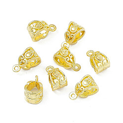 Light Gold Поручни из сплава для покрытия стойки, петля под залог, золотой свет, 13.5x7.5x8 мм, отверстие : 1.2 мм, внутренний диаметр: 7.5x5.5 мм