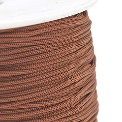 Sienna Polyester Cords, Sienna, 0.8mm, about 131.23~142.16 yards(120~130m)/roll