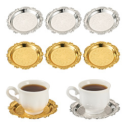 (52) Непрозрачная лаванда 8шт 2цвета железный поднос, лоток для хранения, органайзер для косметических украшений, круглые, разноцветные, 100x8 мм, внутренний диаметр: 68 мм, 4 шт / цвет