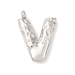 Letter V 304 подвески из нержавеющей стали, письмена, Буква V, 22x16x4.5 мм, отверстие : 2.5 мм