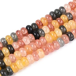 (52) Непрозрачная лаванда Стеклянные бусины, имитация драгоценных камней, рондель, окрашенные, разноцветные, 8~8.5x4.5~5 мм, отверстие : 1~1.2 мм, около 155~159 шт / нитка, 30.12~31.30 дюйм (76.5~79.5 см)