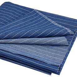 Blue 1M Cotton with Polyester and Spandex Fabric, Clothes Accessories, Stripe Pattern, Blue, 1500x0.6mm