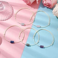 Смешанные камни Браслеты из натуральных драгоценных камней с плетением из бусин для женщин, конус, внутренний диаметр: 2-1/4 дюйм (5.6 см)