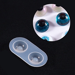 Белый Силиконовые формы, формы для литья смолы, для уф-смолы, изготовление ювелирных изделий из эпоксидной смолы, игрушечные глаза, белые, 7x3.6 см, Внутренний диаметр: 2.2 см и 1.1 см