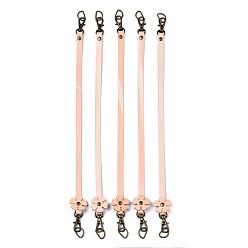 Персиковый Слойка Ручки сумки из воловьей кожи с цветочным краем, с заклепкой из сплава, железной поворотной застежкой и кольцом d, аксессуары для замены ремня для сумки, розовые, 36.6x1.25x0.55 см