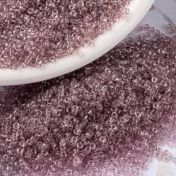 (RR142L) Transparent Light Amethyst Miyuki runde Rocailles Perlen, japanische Rocailles, (rr 142 l) transparenter Lichtamethyst, 15/0, 1.5 mm, Bohrung: 0.7 mm, ca. 5555 Stk. / Flasche, 10 g / Flasche