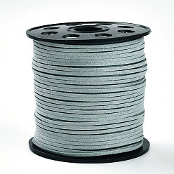 Светло-Синий Шнуры из искусственной замши, искусственная замшевая кружева, голубой, 2.7x1.4 мм, около 98.42 ярдов (90 м) / рулон