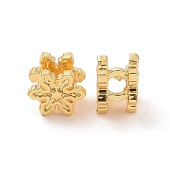Echt 18 k vergoldet Messing Perlen, langlebig überzogen, Blume, echt 18 k vergoldet, 5.2x4 mm, Bohrung: 1.8 mm