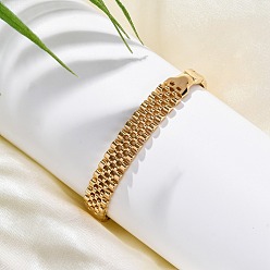 Золотой Ионное покрытие (IP) 304 шарнирные браслеты из нержавеющей стали для женщин, золотые, внутренний диаметр: 2-1/4x2 дюйм (5.8x5 см)