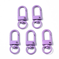 Средний Фиолетовый Из экологически чистого сплава, окрашенного распылением, поворотные карабины с карабинами, без кадмия, без никеля и без свинца, средне фиолетовый, 33.5x12.5x5 мм, отверстие : 5x9 мм