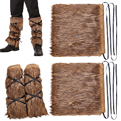 Верблюжий 1 пара чехлов на ботинки из полиэстера с имитацией лисьего меха, теплые защитные перчатки, верблюжие, 410x410x2 мм