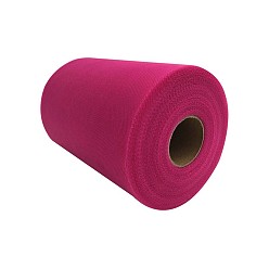 Medium Violet Red Deco Mesh Ribbons, Tulle Fabric, Tulle Roll Spool Fabric For Skirt Making, Medium Violet Red, 6 inch(15cm), about 100yards/roll(91.44m/roll)