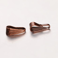 Красная Медь Латунь оснастки на поруки, без никеля , Красная медь, 8.5x3.5 мм, отверстие : 2.5x7.5 мм