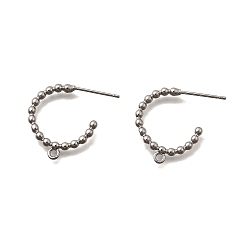 Платиновый & Золотой Изделия из латуни, c-образный, с петлей, платиной и золотом, 19x18x2 мм, отверстие : 1.5 мм