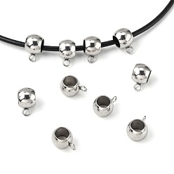 Нержавеющая Сталь Цвет Не тускнеет 201 дужки из нержавеющей стали, петля под залог, рондель, цвет нержавеющей стали, 11x8x6 мм, отверстие : 1.8 мм, внутренний диаметр: 5 мм