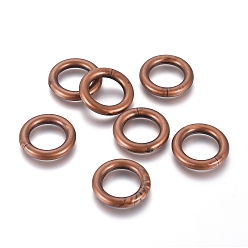 Red Copper CCB Plastic Linking Rings, Ring, Red Copper, 22x4mm, 14mm Inner Diameter