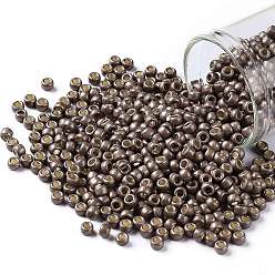 (PF556F) PermaFinish Mauve Metallic Matte TOHO 8/0 Round Beads, Japanese Seed Beads, (PF556F) PermaFinish Mauve Metallic Matte, 3mm, Hole: 1mm, about 1110pcs/50g