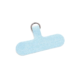 Светло-Голубой Патч для шнурка для мобильного телефона из ПВХ, Запасная часть соединителя ремешка для телефона, вкладка для безопасности сотового телефона, Небесно-голубой, 6x3 см
