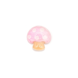 Mushroom Translucent Resin Vegetable Cabochons, Mushroom, 19x19mm
