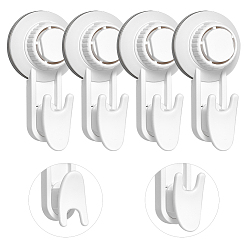 Белый Вешалки с крючками на присоске из АБС-пластика, сверхмощные присоски, настенные держатели для удочек, белые, 100x55x28 мм, 32.5x35x20 мм, 2 шт / комплект