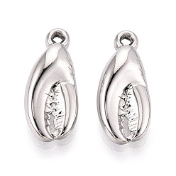 Нержавеющая Сталь Цвет 304 из нержавеющей стали краб коготь подвески, цвет нержавеющей стали, 20x9x6 мм, отверстие : 1 мм