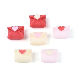 (52) Непрозрачная лаванда Мини-моделирование смолы, конверт, для кукольных аксессуаров, притворяющихся опорными украшениями, разноцветные, 14.5~15.5x11~12x11.5 мм