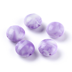 Лиловый Акриловые бусины, имитация драгоценных камней, рондель, сирень, 15.5~16x10 мм, Отверстие : 2 мм , около 320 шт / 500 г