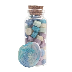 Thistle Sealing Wax Particles, for Retro Seal Stamp, Octagon, Thistle, Bottle: 30x77mm, 60pcs/bottle