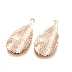 Light Gold Подвески из сплава , долговечный, слеза, золотой свет, 40x18.5x3 мм, отверстие : 1.8 мм
