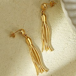 Осьминог 304 из нержавеющей стали серьги, кисточки осьминога, осьминог, 53.4x11.6 мм