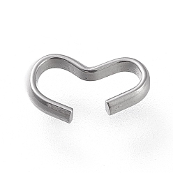 Stainless Steel Color Non-Tarnish 304 Stainless Steel Quick Link Connectors, Chain Findings, Number 3 Shaped Clasps, Stainless Steel Color, 8x5x1.5mm