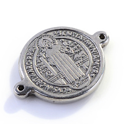 Нержавеющая Сталь Цвет Устойчивы к потускнению 304 соединители из нержавеющей стали, двусторонний плоский круглый с Сан-Бенито, цвет нержавеющей стали, 25x18x2.5 мм, отверстие : 1 мм