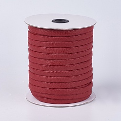 Red Flat Imitation Leather Cords, Red, 10x2mm, about 50m/roll(54.68yards/roll)