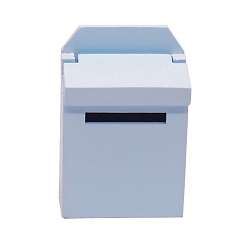 Светлый Стально-синий Почтовый ящик деревянная мини модель, аксессуары для кукольного домика с микро-ландшафтом, притворяясь опорными украшениями, светло-стальной синий, 46x26x69 мм