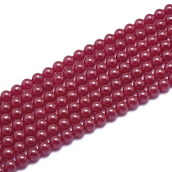 Ruby Natural Red Corundum/Ruby Beads Strands, Round, 6mm, Hole: 0.8mm, about 65pcs/Strand, 15.55 inch(39.5cm)