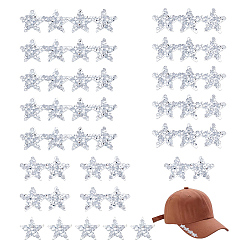 Звезда 20 шт. 4 стили горячая фиксация смоляные стразы, горный хрусталь, хрустальная лента со стразами, аксессуары для костюма, звезда, 9x9~38x1.5 мм, 5 шт / стиль