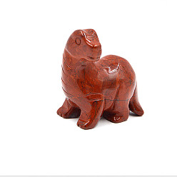 Красный Камень Резные фигурки динозавров из натуральной красной яшмы, Украшения из камня с энергией Рейки, 50x30 мм