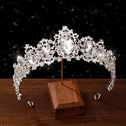 Кристалл Сплав со стразами гребень для волос, корона, кристалл, 55x150 мм