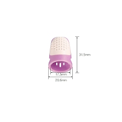 Plum Silicone & Plastic Finger Covers, for Sewing Tools, Plum, 31.5x20.6mm