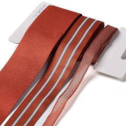 Индийский Красный 9 ярдов 3 стилей полиэфирной ленты, для поделок своими руками, бантики для волос и украшение подарка, красная цветовая палитра, Индийская красная, 3/8~1-5/8 дюйм(10~40мм) около 3 ярдов/стиль