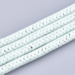 Аквамарин Природный агат бисер нитей, окрашенные, волна, аквамарин, 6.5~7x4~4.5 мм, отверстие : 1.2 мм, около 128 шт / нитка, 15.7 дюйм