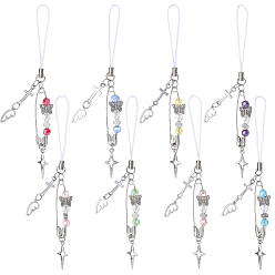 (52) Непрозрачная лаванда 8шт. акриловые и стеклянные мобильные ремни, разноцветные, 127 мм, 8 шт / комплект