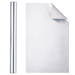 Серебро Подарочная упаковка бумаги, Выпускные, свадьбы, день рождения, украшение подарочной упаковки, прямоугольные, серебряные, 430x0.1 мм, 3 м / рулон